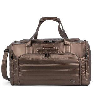 Lug Trolley Duffel Bag Metallic Espresso Brown Spacious Travel Bag